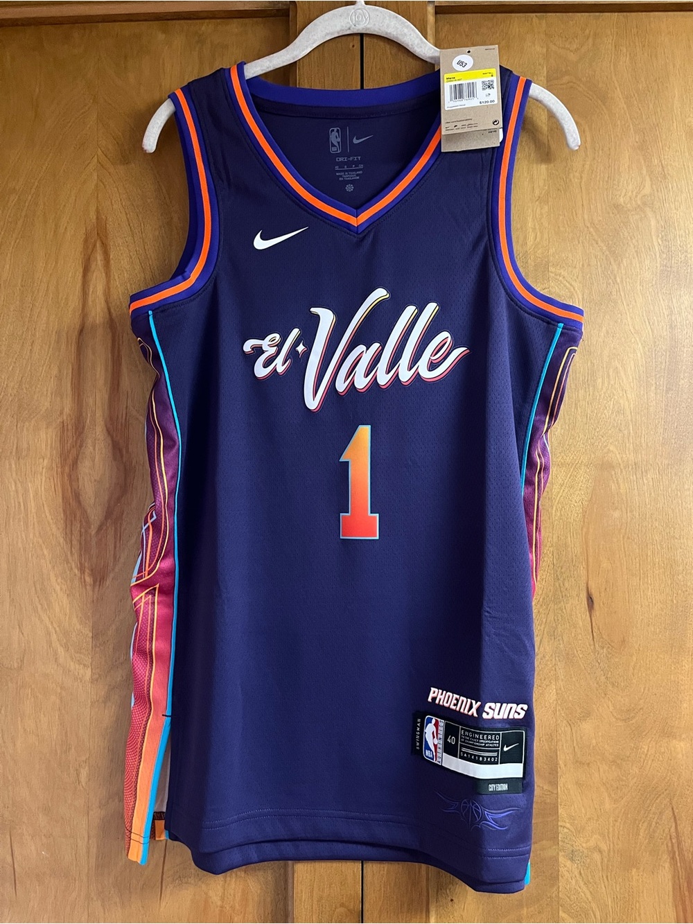 Devin Booker Jersey  Nike Phoenix Suns 'El Valle' #1 city edition nwt authentic